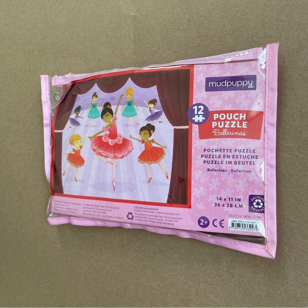 mudpuppy Ballerinas Pouch Puzzle, pink